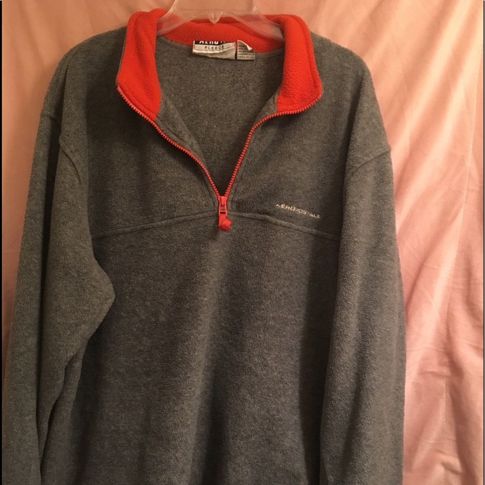 Aeropostale Aerotec Fleece Size XL Grey and Orange